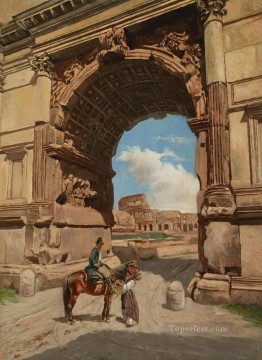 ステファン・バカロヴィッツ Painting - ティトゥスの凱旋門 ステファン・バカロヴィチ 古代ローマ